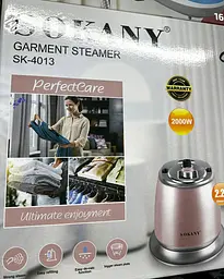 Відпарювач підлоговий вертикальний Sokany SK-4013 парогенератор для одягу парова праска 2000 Вт Рожевий - мініатюра 7
