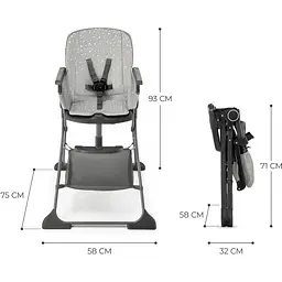 Стільчик для годування Kinderkraft Foldee Grey KHFOLD00GRY0000 (00-00305201) - мініатюра 8