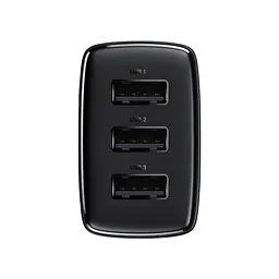 Мережевий зарядний пристрій Baseus Compact Charger 3U 17W 3USB Black (CCXJ020101) [74463] - мініатюра 3