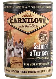 Вологий корм для цуценят Carnilove Puppy k з лососем та індичкою 400 г