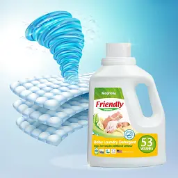 Органічний рідкий пральний порошок-концентрат Friendly Organic магнолія 1,57 літрів (53 прання) - мініатюра 3