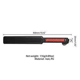 Падл LOCKINK SEVANDA Braided-handle Spanking Paddle LOCKINK SX0877 99818 - мініатюра 5