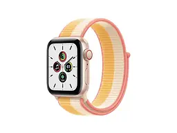 Смарт-годинник Apple Watch SE GPS + Cellular 40mm Gold Aluminum Case w. Maize/White S. Loop (MKQP3)