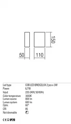 Бра Redo MATCH AP LED 6W IP20 MB (5.1.2) 01-1448 - мініатюра 3