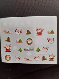 Новогодние наклейки на ногти