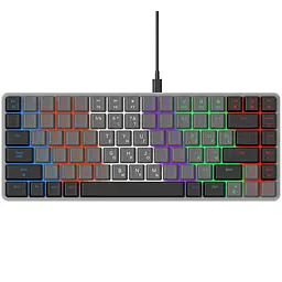 Клавіатура GamePro MK140R, чорний/Dark Grey, USB, механічна (перемикачі Outemu Red), райдужне LED-підсвічування, 84 кнопки, 1.8 м
