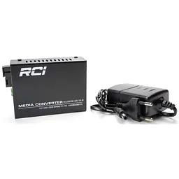 Медіаконвертер RCI 1G, 20km, SC, RJ45, Tx 1550nm standart size metal case (RCI502W-GE-20-B) - мініатюра 3
