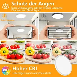 Стельовий LED світильник 18W 3000K IP44 Ø22 см WarmLight - мініатюра 4
