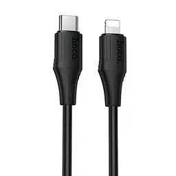 Дата кабель Hoco X124 Bien silicone Type-C to Lightning 27W (1m) Black