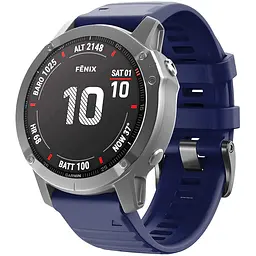 Силіконовий ремінець на смарт годинник Garmin 47 mm, Silicone, dark blue, зі зручною застібкою, на фітнес браслет, ArmorStandart (ARM60807)