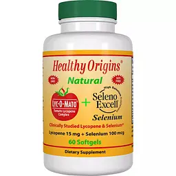 Лікопін + Селен Healthy Origins Lyc-O-Mato 60 желатинових капсул