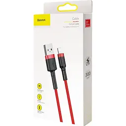 Кабель Baseus Cafule USB-A to Lightning 3m Red (CALKLF-R09) [169659] - мініатюра 7