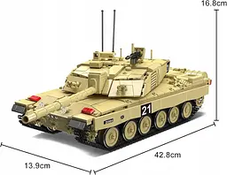 Конструктор танк на радіокеруванні  Mould King танк Челленждер Challenger2 Tank для дорослих та дітей військова техніка 1129 деталей - мініатюра 6
