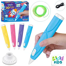 3D ручка, 17 см, тип філаменту (пластик) PCL, USB шнур, картки (В асортименті) - мініатюра 2