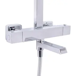 Душова система універсальна Qtap Swan Cascada термостатична на три споживача (з виливом) QTSWA112CRM45902 Chrome, Хром - мініатюра 3