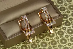 Сережки Xuping Jewelry Пассат 3,2 см золотисті - мініатюра 3