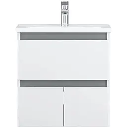 Тумба з раковиною AM.PM X-Joy підвісна 55, білий глянець M85-FHX0553-WC0553WG38, Білий