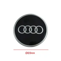 Ковпак колеса (ковпачок) Audi Хром Ø69 мм (комплект 4 шт) 4B0601170A - мініатюра 2