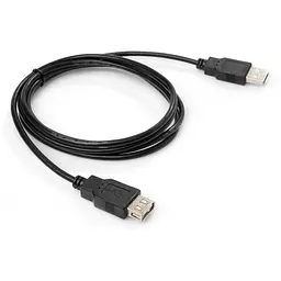 Дата кабель USB 2.0 AM/AF 1.8m Vinga (VCPUSBAMAF1.8BK) - мініатюра 3