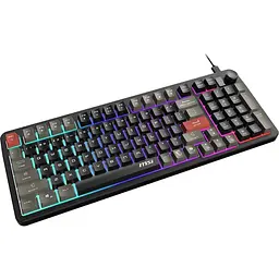 Клавіатура MSI FORGE GK110 UA 98key USB-A EN/UKR/RU LED Black (S11-04UA226-HH9) - мініатюра 2