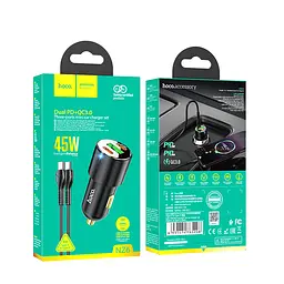 Автомобільний зарядний пристрій швидкої зарядки Hoco NZ6 PD45W (37361-01_271) - мініатюра 7