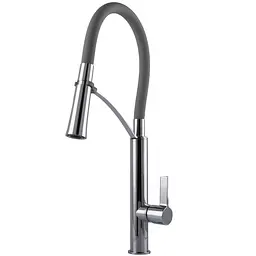 Змішувач для кухні TOPAZ MODERNO TMD-8817-H23-GR з гофро-гусаком і лійкою душ - мініатюра 5