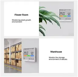 Термометр гігрометр годинник ATuMan THSE Temperature and Humidity Clock - мініатюра 8