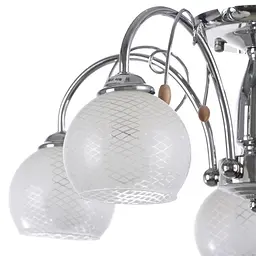 Люстра стельова Brille класична E14 40W CH+WH (LK-235C/5) - мініатюра 3