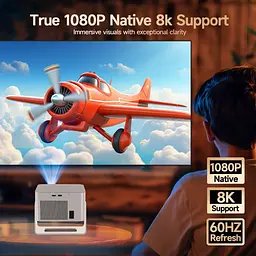 Смарт проектор з автофокусом Magcubic HY350 Max Android 14, chip H726, 8K24fps, 2GB/16GB Wi-Fi 2.4G/5G Кінотеатр White (19033) - мініатюра 5