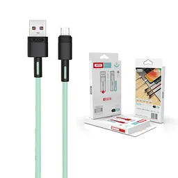 Дата кабель USB 2.0 AM to Micro 5P 1.0m 5A green XO (NB166-M-1-GR) - мініатюра 2