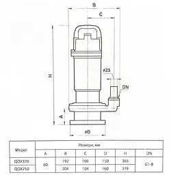Дренажний насос Rudes QDX370 - мініатюра 5