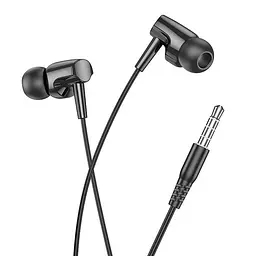 Дротові навушники Hoco M112 Story universal earphones with microphone, 3.5mm, 1.2m, black - мініатюра 3