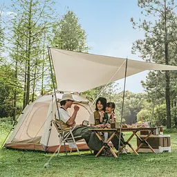 Намет Naturehike Ango Picnic CNK2450WS021 тримісний автоматичний із тентом коричневий - мініатюра 9
