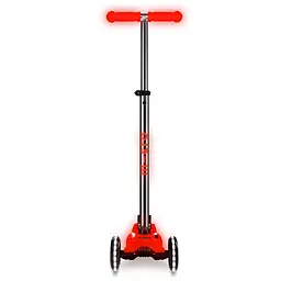 Самокат дитячий Micro Maxi Deluxe Glow LED Plus 3-колісний червона аура (MMD379) - мініатюра 2