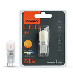 LED-лампа Videx G9e 2.5W G9 4100K (24634-000)
