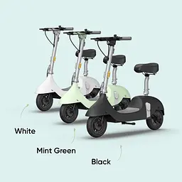 Електросамокат з сидінням OKAI Ceetle PRO EA10C Mint Green 10', 350(900)W, 25Km/h, 10.4Ah, 55Km, 20%,NFC, App, 29kg (EA10C-MG) - мініатюра 7