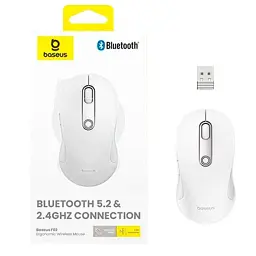 Бездротова миша Baseus F02 ErgonoXiaomic Wireless Mouse B01055505211-01 White - мініатюра 4