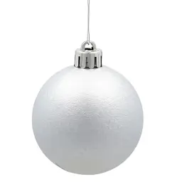 Ялинкова іграшка Chomik пластикові кульки 20 шт, 5см, сріблясті (5900779893801_3) - мініатюра 3