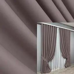 Комплект штор VR-Textil Midnight блэкаут 2 шт 150x290 см бурый (1233ш)