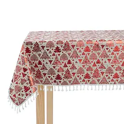 Скатертина Lotus Home - New Year червона 140x140 - мініатюра 3