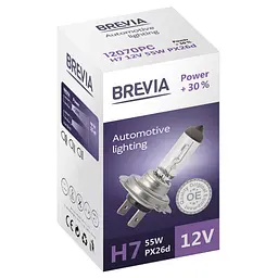 Галогенова лампа Brevia H7 12V 55W PX26d Power +30% CP(12070PC)
