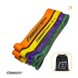 Набір двошарових резинок для підтягування EasyFit Premium 2-45 кг (4 шт)