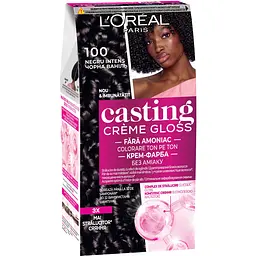 Уцінка. Фарба-догляд для волосся без аміаку L'Oreal Paris Casting Creme Gloss відтінок 100 Чорна Ваніль 120 мл (A6269376) 
