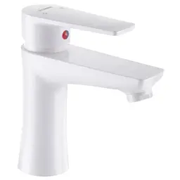 Змішувач для умивальника Plamix Oscar-001 (W) white PM0601, Білий