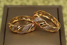 Кільце Xuping Jewelry різні хвилі р 16 золотисте - мініатюра 2