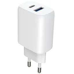 Зарядний пристрій Proove Silicone Power 2 30W (Type-C + USB) + Cable Type-C to Type-C (1m) white (WCSP23011002) - мініатюра 2