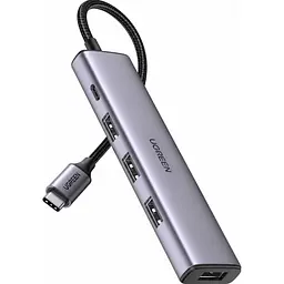USB-хаб Ugreen CM473 5 в 1 USB-C / 4xUSB 3.0 (20841) [64640] - мініатюра 1