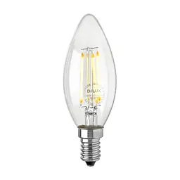 Лампочка Delux BL37B 4 Вт 4000K 220В E14 filament 3шт (90016735) - мініатюра 2