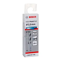 Свердло Bosch по металу HSS-PointTeQ, 2.5х30х57мм, 10шт (2.608.577.193) - мініатюра 2