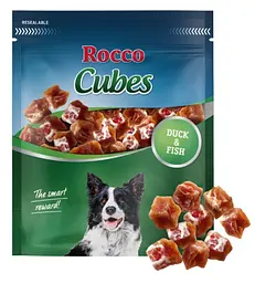 Ласощі для собак Rocco Cubes кубики з качкою та рибою 150 г 006836 ЦІНА ЗА 1 КГ